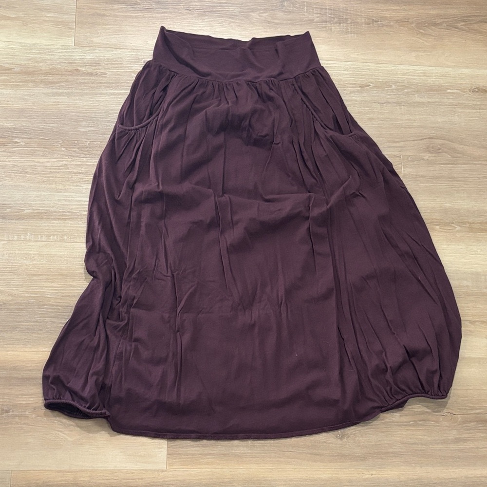 Garnet Hill Deep Brown A-Line Skirt